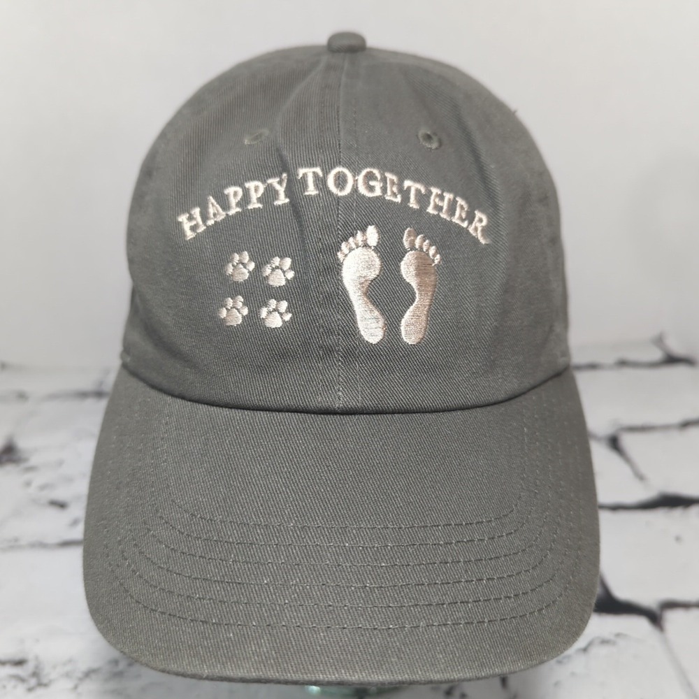 Newhattan Hat‎ Happy Together Pet Owner Gray Adjustable Ball Cap